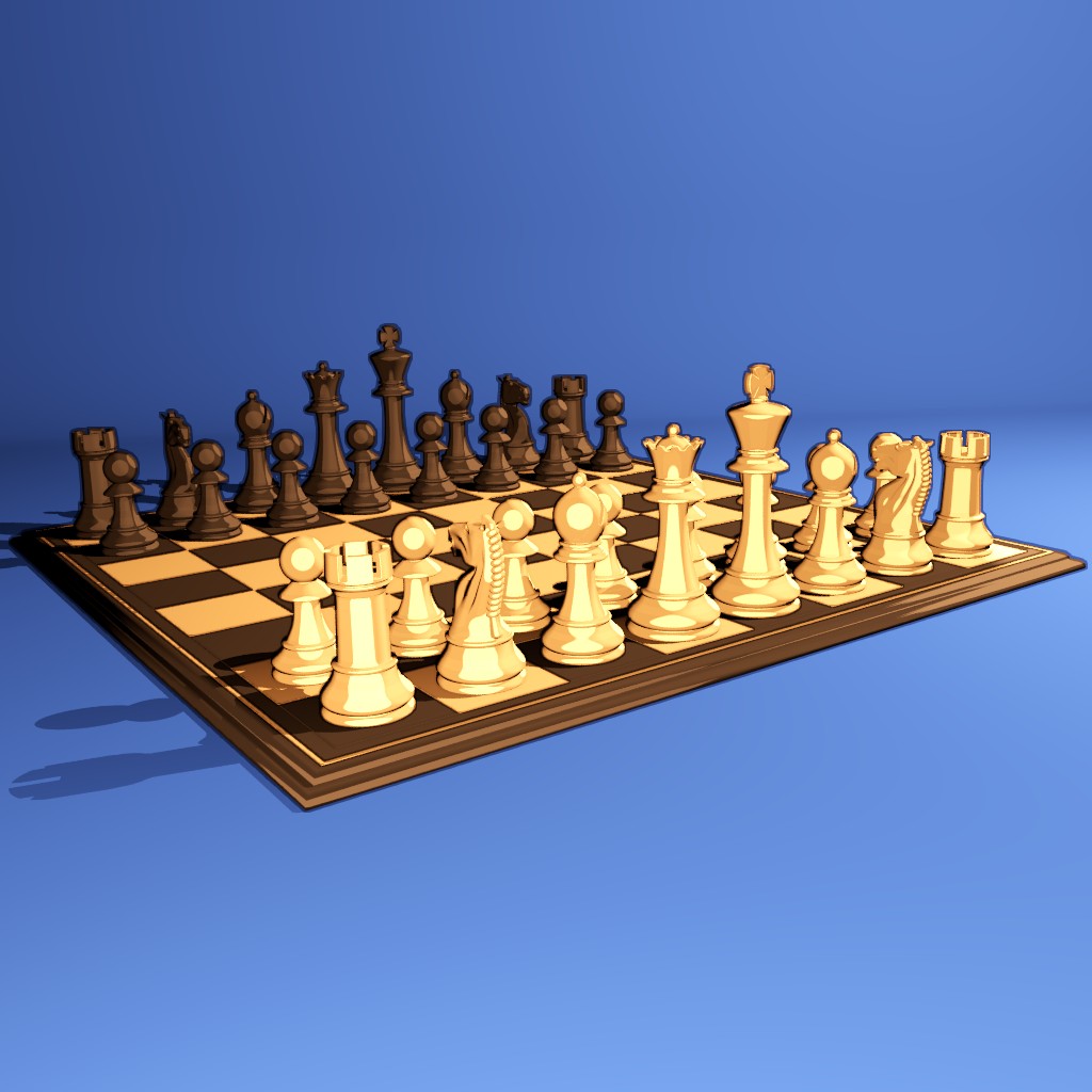 Chess set with toon shader preview image 1